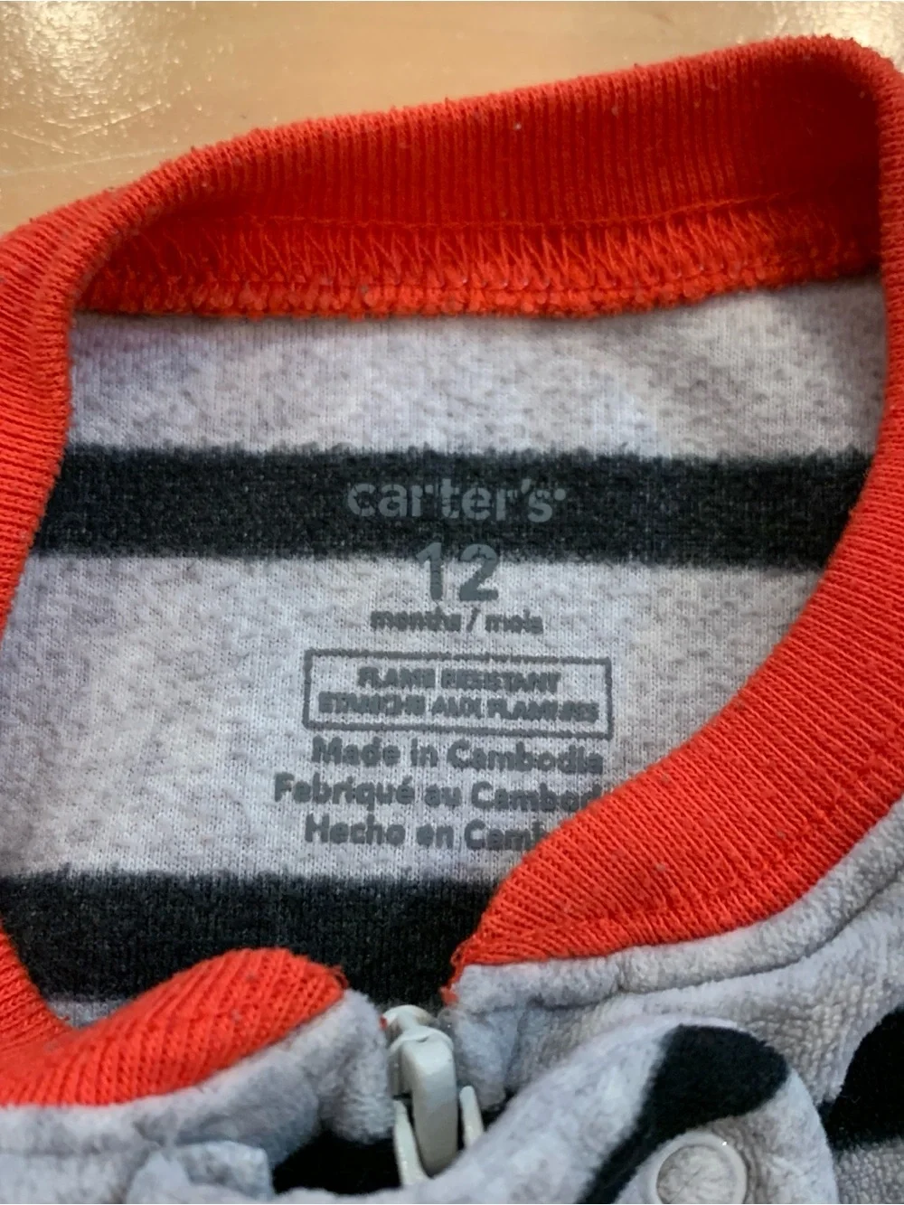 Carter's Baby Boy Size 12 Months Fleece Footed Pajamas Set of 2